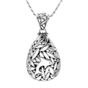 dolphin silver drop pendant