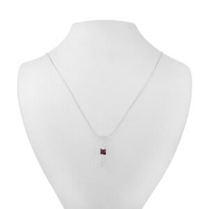 silver garnet pendant
