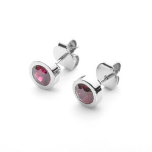 rubellite silver studs
