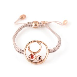 circle with stone silver bracelet