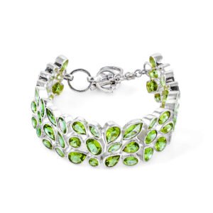 peridot silver bracelet