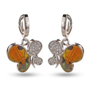 butterfly silver earrings