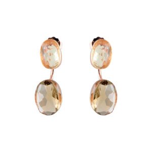 rose gold silver earrings