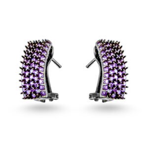 purple crystal earrings