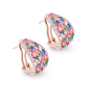 rainbow rose gold earrings