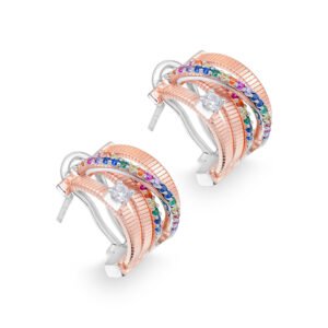 crystal rose gold earrings