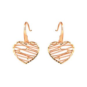 heart shaped silver earrings