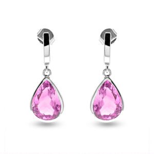 Silver and Amethyst Drop Earrings