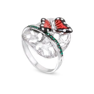 butterfly silver ring