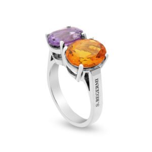 citrine amethyst ring