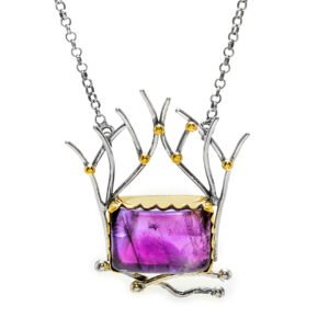 silver and amethyst necklace