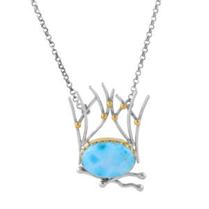 silver and labradorite necklace