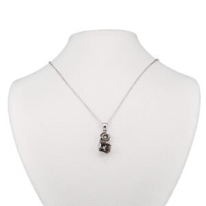 flowers silver necklace