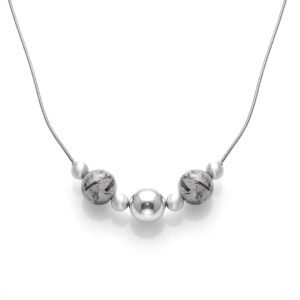 circle silver necklace