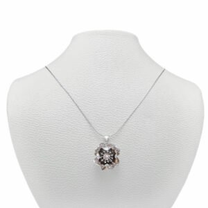 flower silver pendant