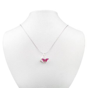pink butterfly pendant