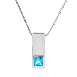 Silver Blue Topaz S. Begermi Pendant