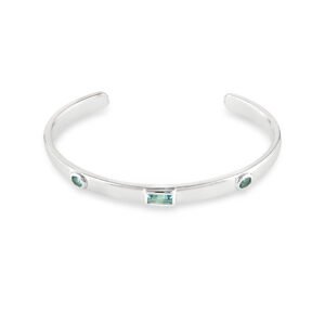 Silver and Aquamarine Bracelet