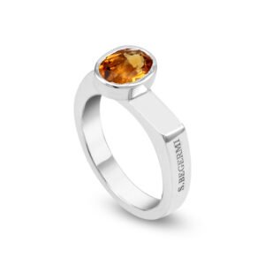 Silver and Citrine S.Begermi Ring