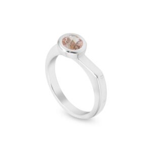 Silver and Morganite S.Begermi Ring