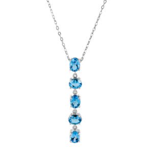 Silver and Blue Topaz Necklace