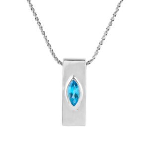 Silver and Blue Topaz S.Begermi Pendant