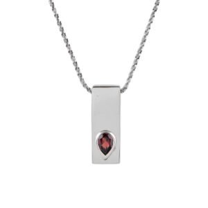 Silver and Garnet S.Begermi Pendant