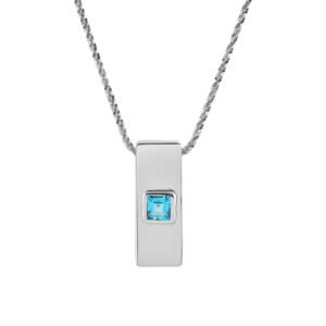 Silver Blue Topaz S.Begermi Pendant