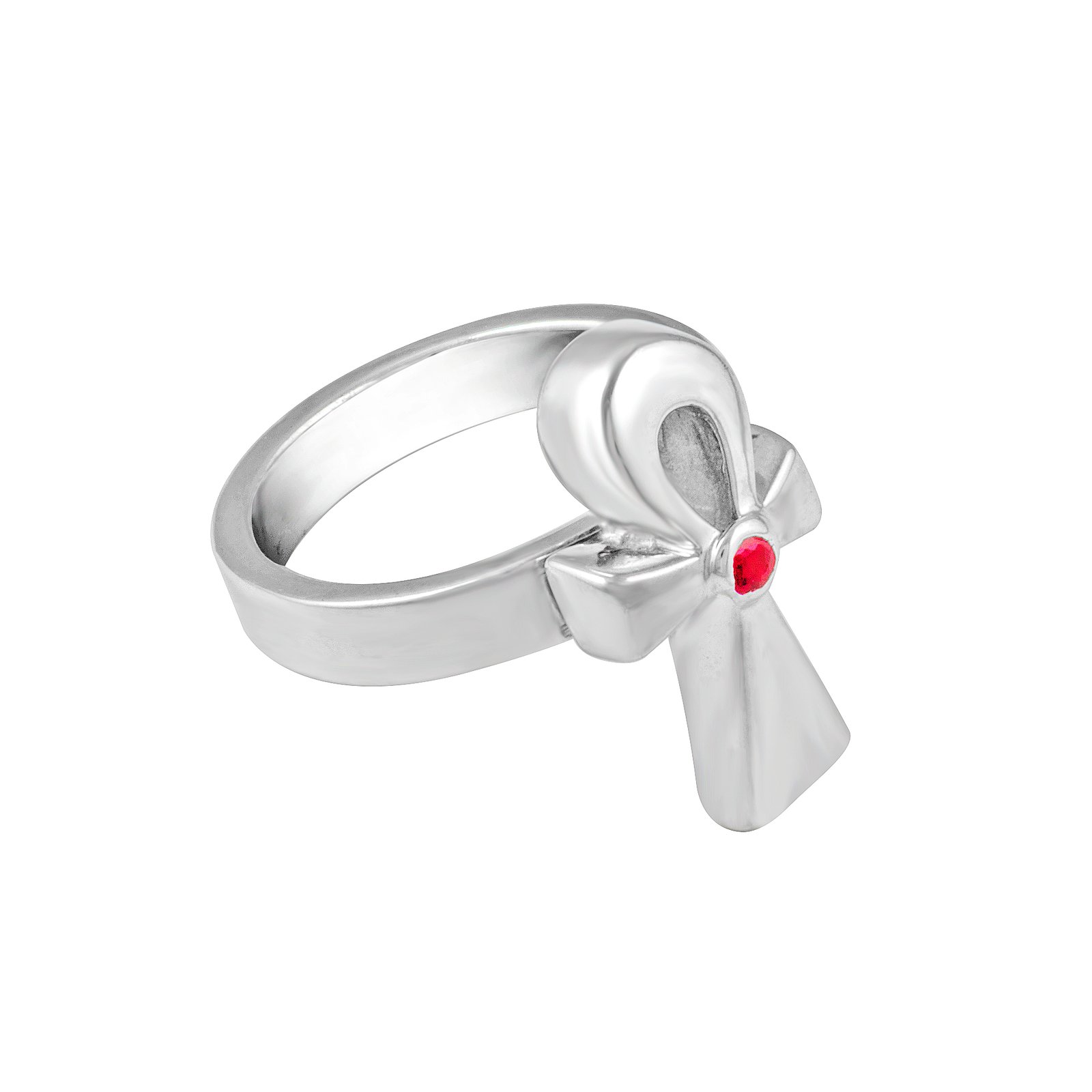 Ruby Key of Life Silver Ring - Image 2