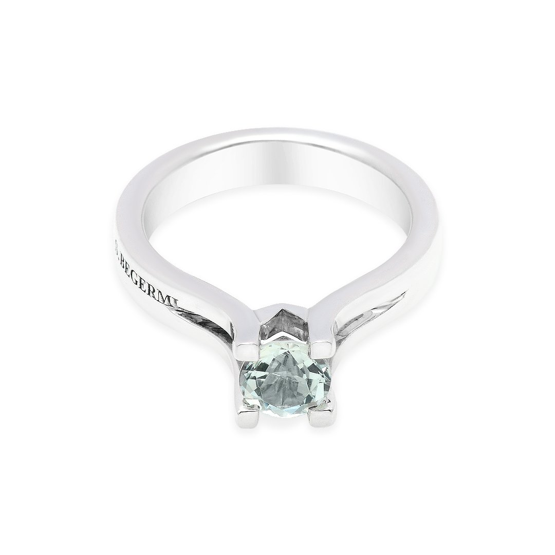 Silver Aquamarine S.Begermi Ring - Image 2