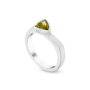 Silver Peridot S.Begermi Ring