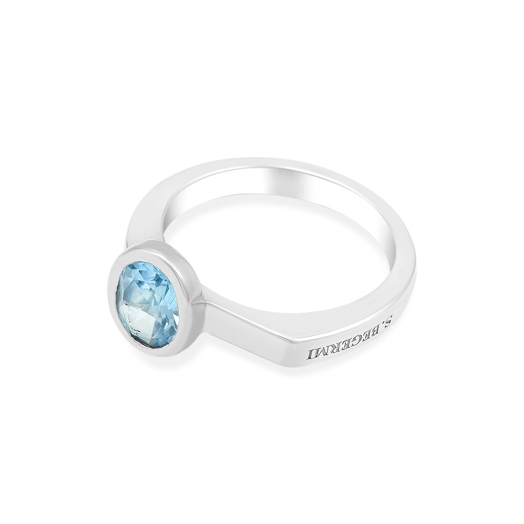 Silver Blue Topaz S.Begermi Ring - Image 3