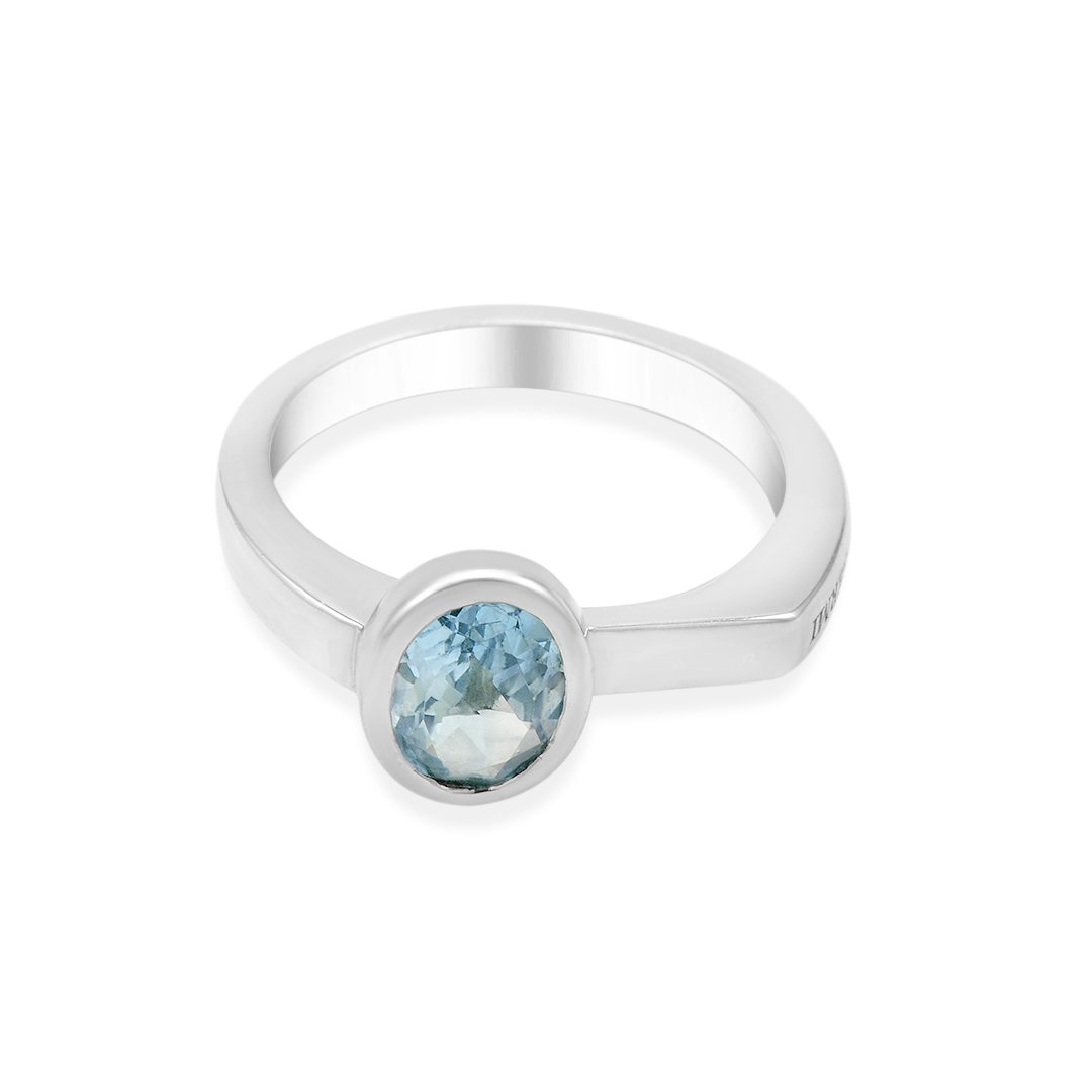 Silver Blue Topaz S.Begermi Ring - Image 2