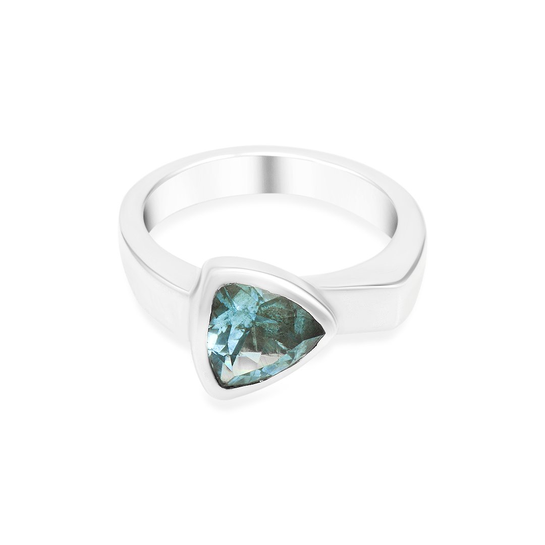 Silver Blue Topaz S.Begermi Ring - Image 2