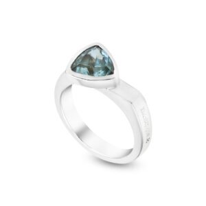 Silver Blue Topaz S.Begermi Ring