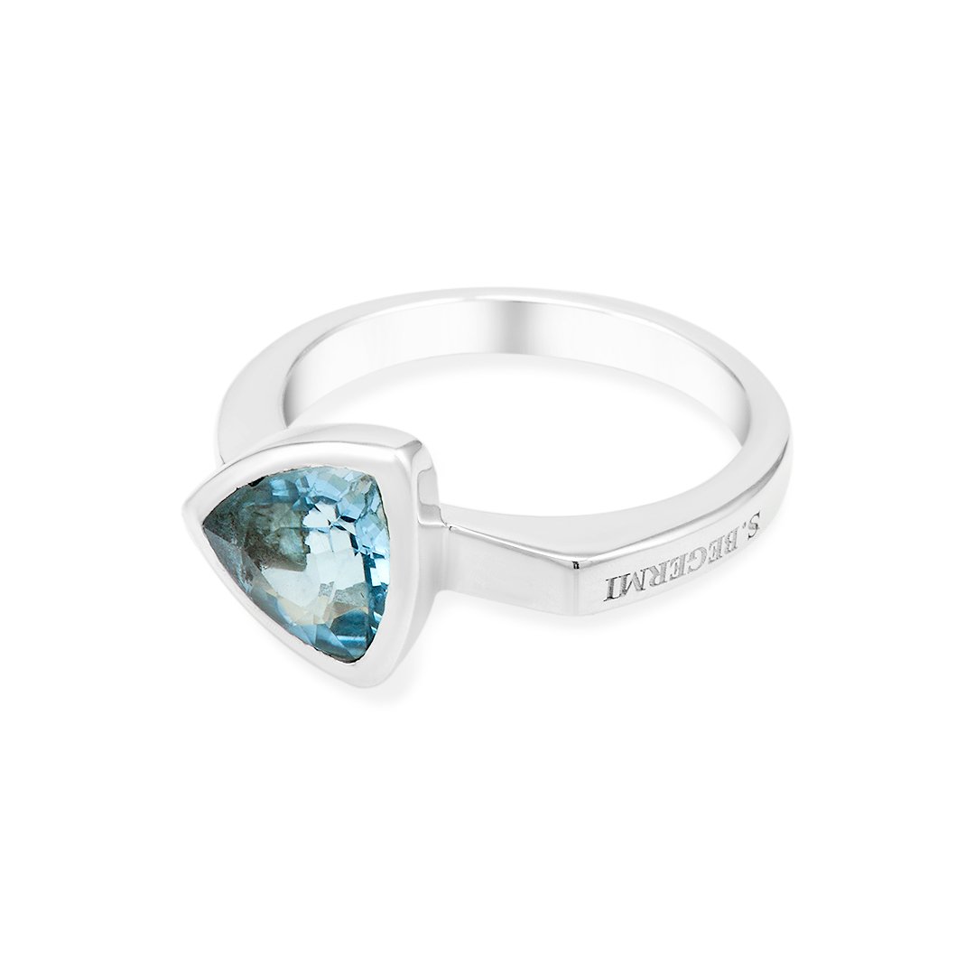 Silver Blue Topaz S.Begermi Ring - Image 3