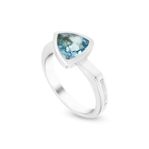 Silver Blue Topaz S.Begermi Ring