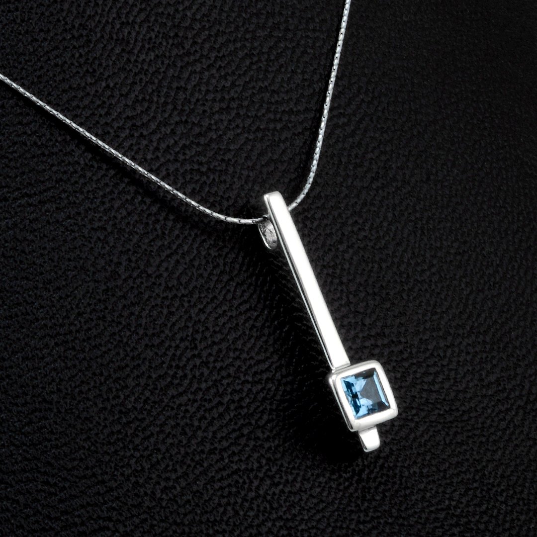 Silver Aquamarine S.Begermi Pendant - Image 3