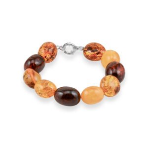 amber silver bracelet