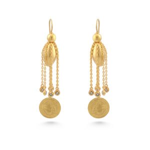 gold fused earrings