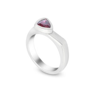 garnet silver ring