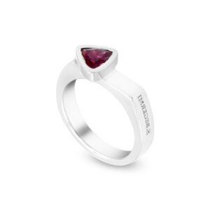 garnet silver ring